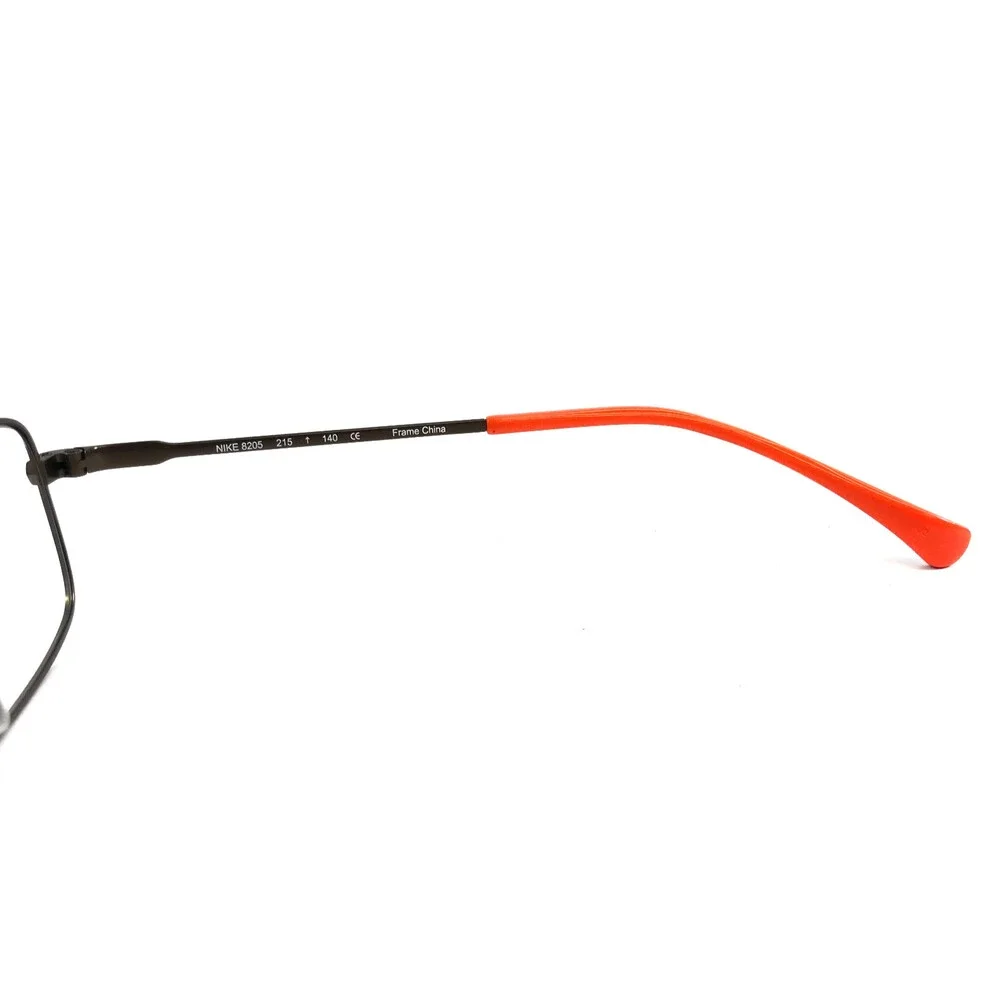 Nike Eyeglasses Frames 8205 215 Brown Bronze Orange Rectangle Wire Rim 52-17-140